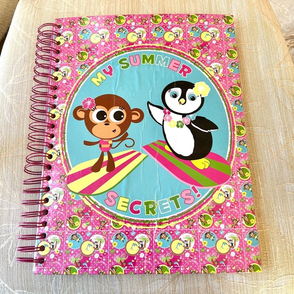 Limited Too Y2K Pink Monkey Penguin Photo Album Notebook Journal Diary Vintage - Picture 9 of 9